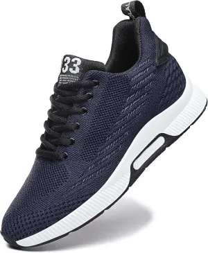 CERYTHRINA Men Elevator Sneakers Sports Shoes Invisible Height Increasing 2.36 Inches Taller Elevator Shoes Lace up Fashion Sneakers