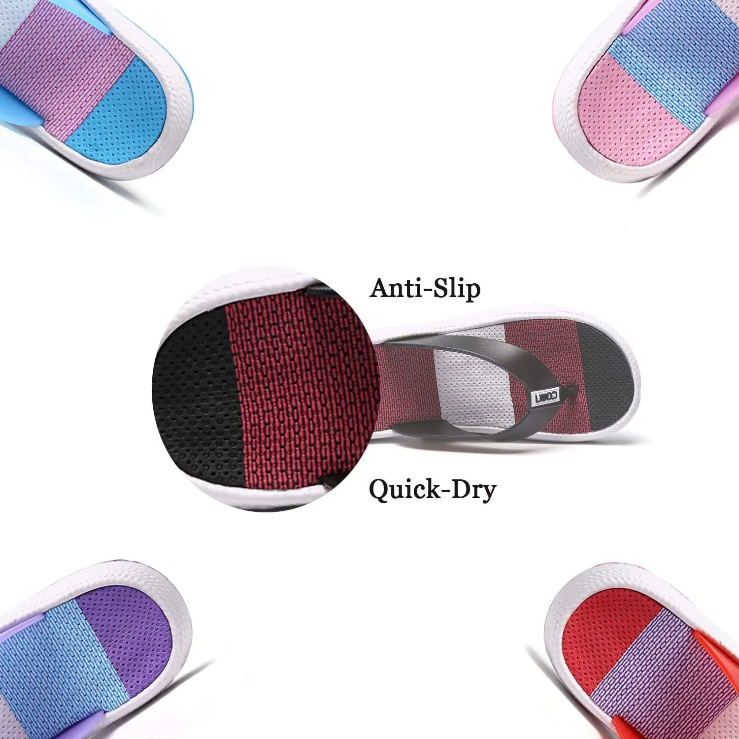 CERYTHRINA Women's Flip Flops Thong Sandals Quick Dry Beach Slippers Shower Slides Walking Shoes