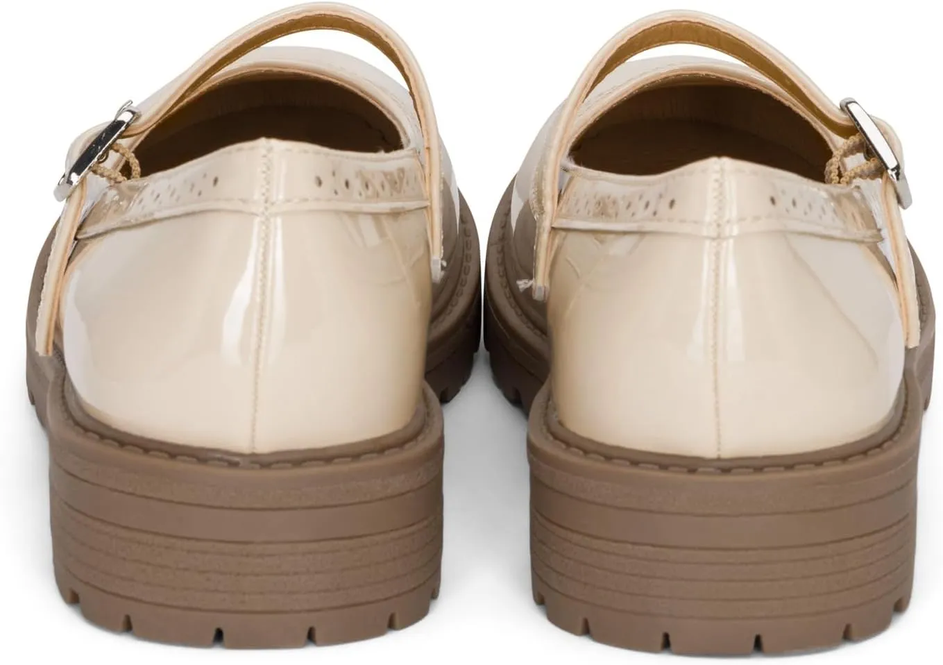 Chariot & Co : Anita-IIS - Girls/Little Kids Mary Jane Adjustable Buckle Closed Toe Lug Sole Heeled Loafers/School or Cosplay Shoes
