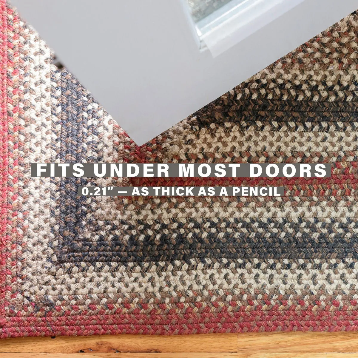 Chester Red Braided Jute Oval Rug