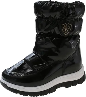 Childrens Thick Snow Boots Kids Fashion Outdoor Ski Shoes Winter 𝐖aterproof Comfy Warm Leather Flat Booties Ankle