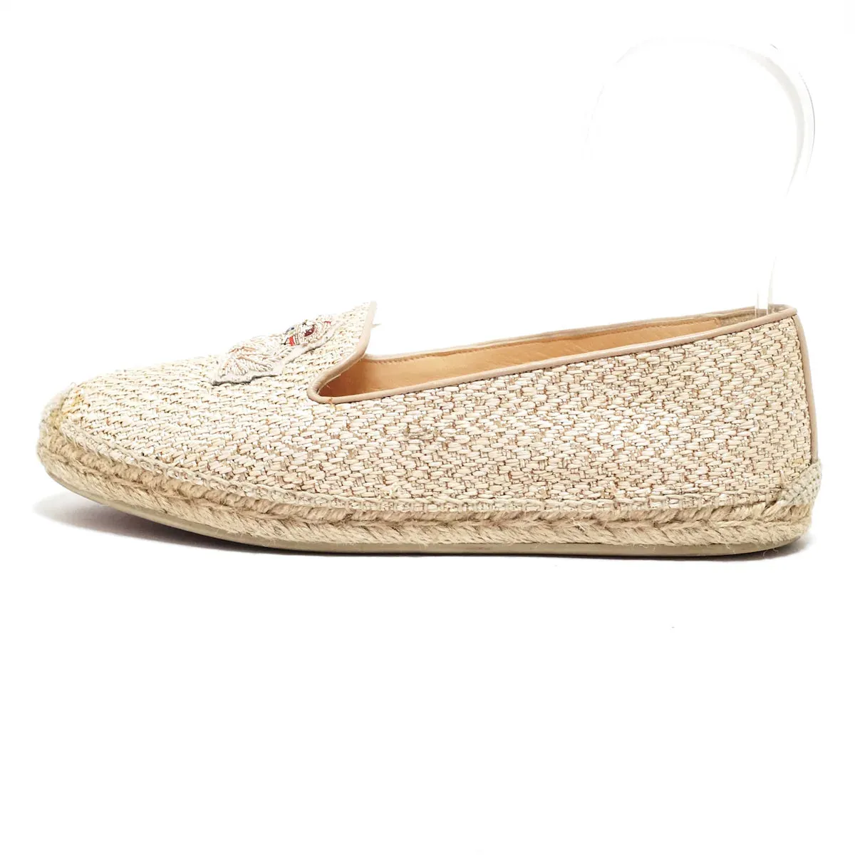 CHRISTIAN LOUBOUTIN Espananou Logo-appliquéd Canvas Espadrilles In Beige