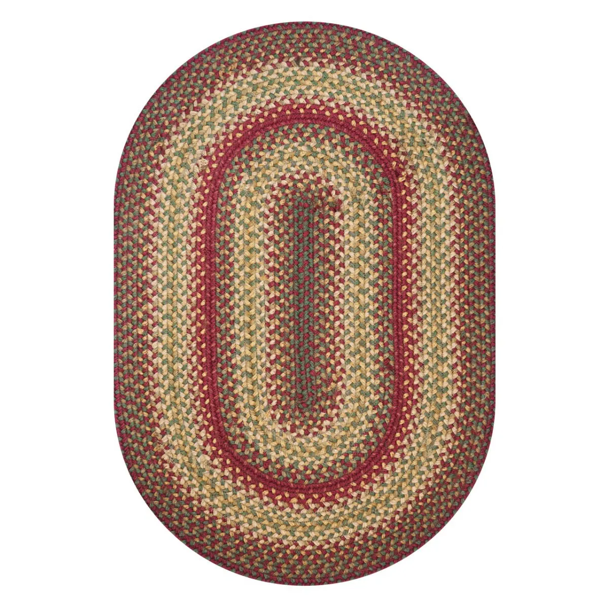 Cider Barn Red Jute Oval Braided Rugs