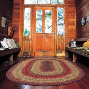 Cider Barn Red Jute Oval Braided Rugs