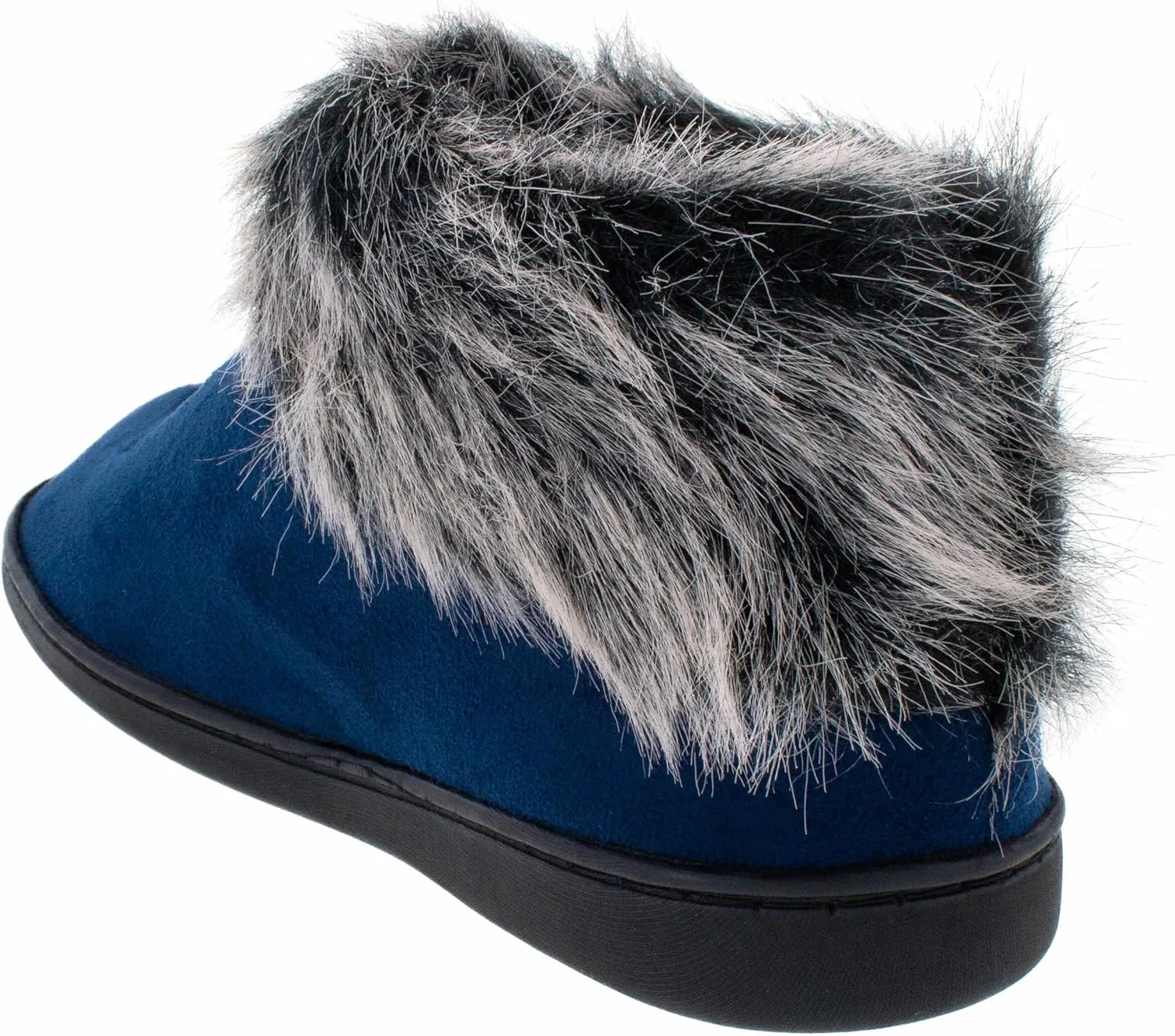 Comfy Feet Womens NCAA Faux Sheepskin Furry Top Indoor Outdoor Slippers