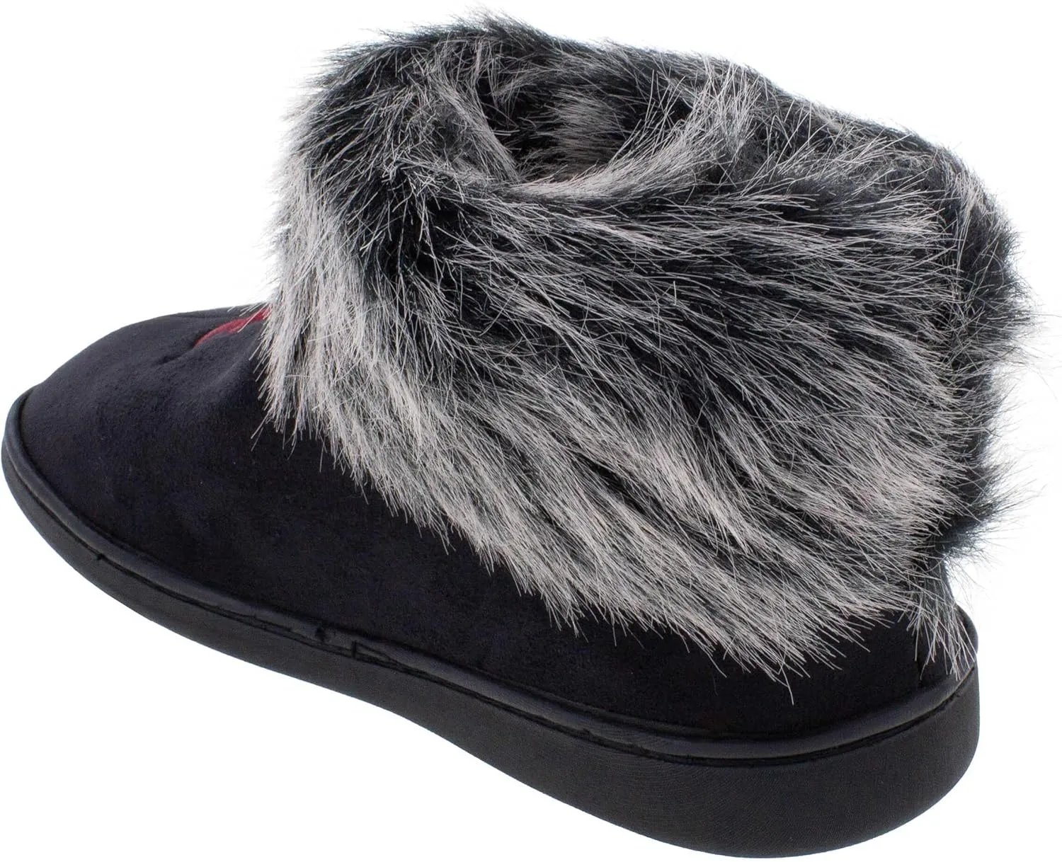 Comfy Feet Womens NCAA Faux Sheepskin Furry Top Indoor Outdoor Slippers