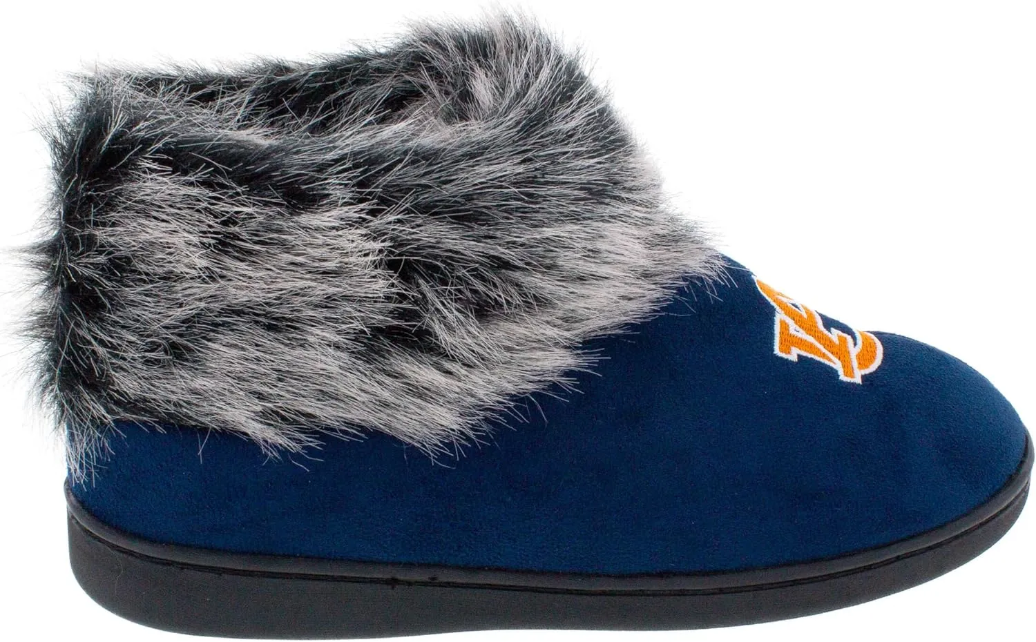 Comfy Feet Womens NCAA Faux Sheepskin Furry Top Indoor Outdoor Slippers