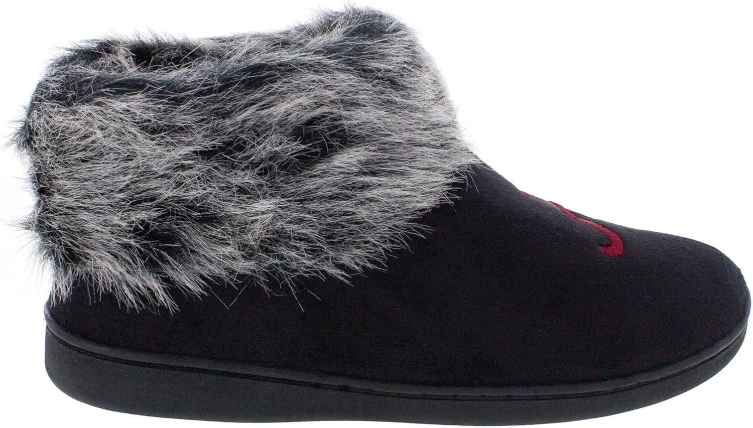 Comfy Feet Womens NCAA Faux Sheepskin Furry Top Indoor Outdoor Slippers