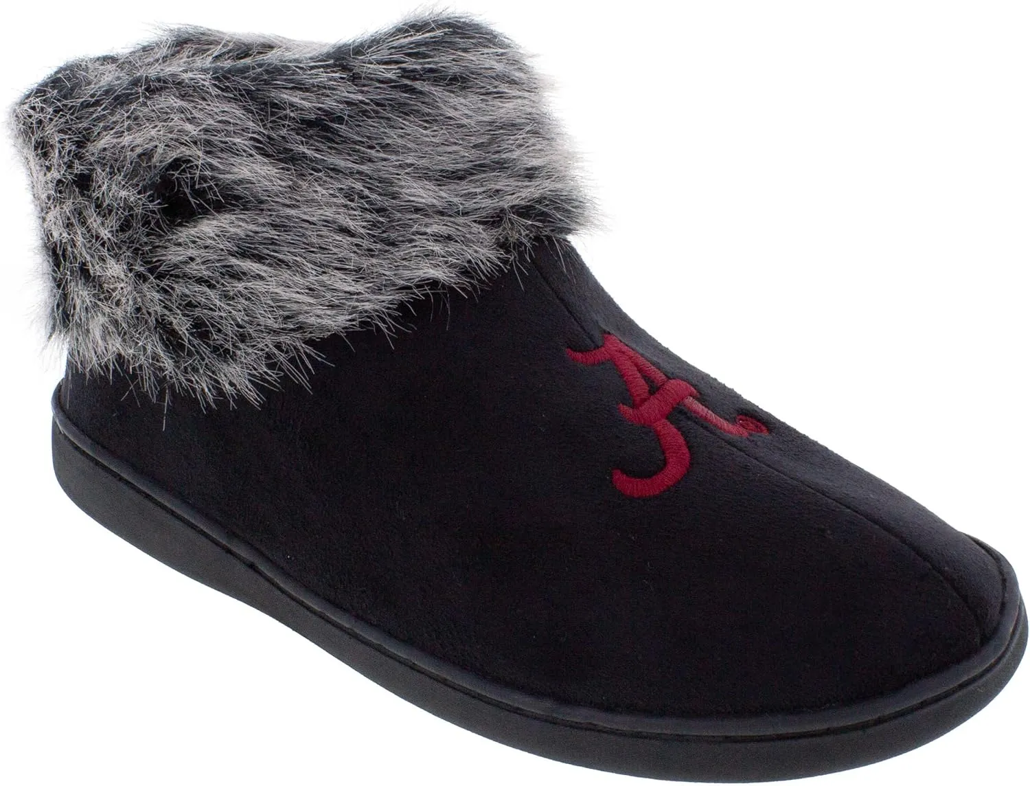 Comfy Feet Womens NCAA Faux Sheepskin Furry Top Indoor Outdoor Slippers
