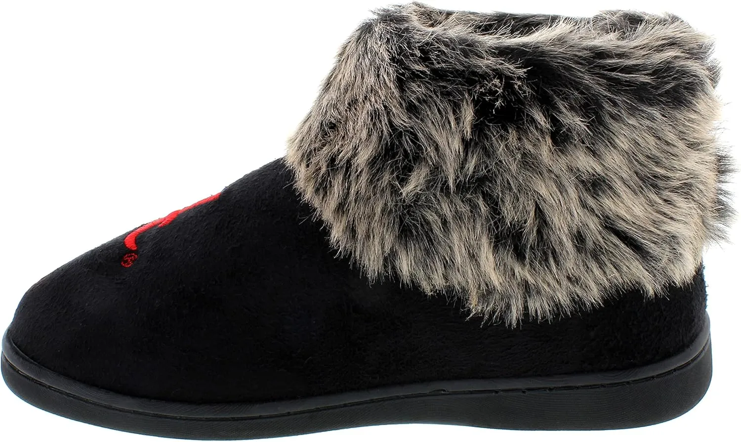 Comfy Feet Womens NCAA Faux Sheepskin Furry Top Indoor Outdoor Slippers