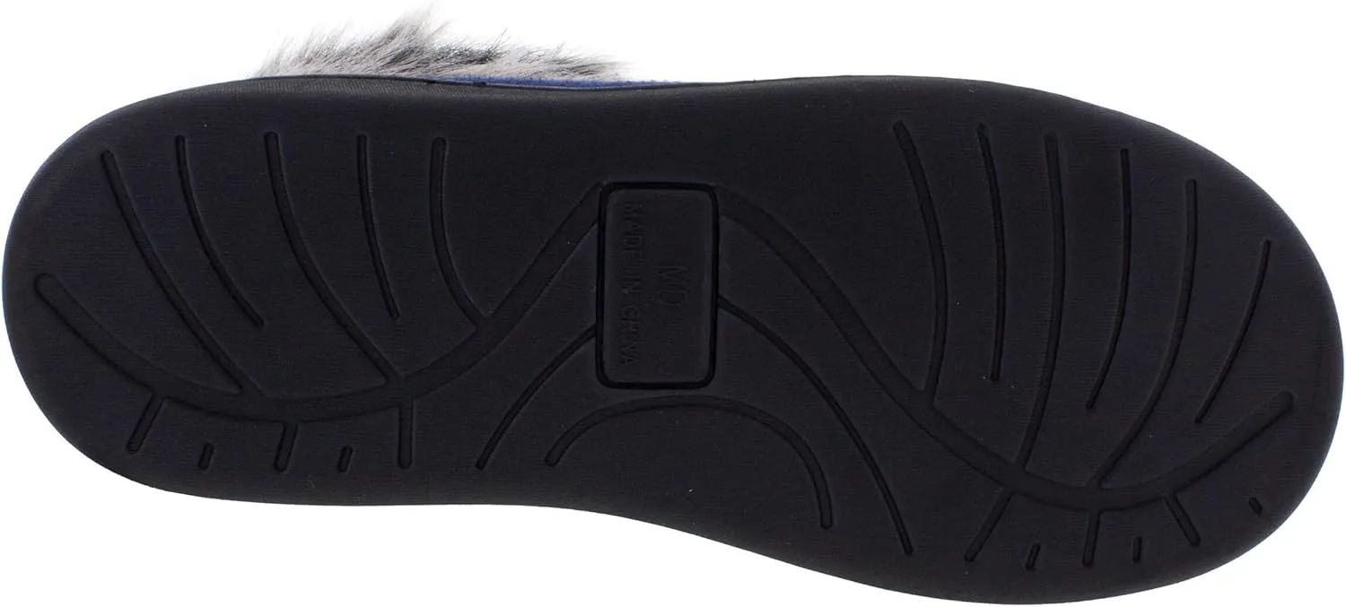 Comfy Feet Womens NCAA Faux Sheepskin Furry Top Indoor Outdoor Slippers