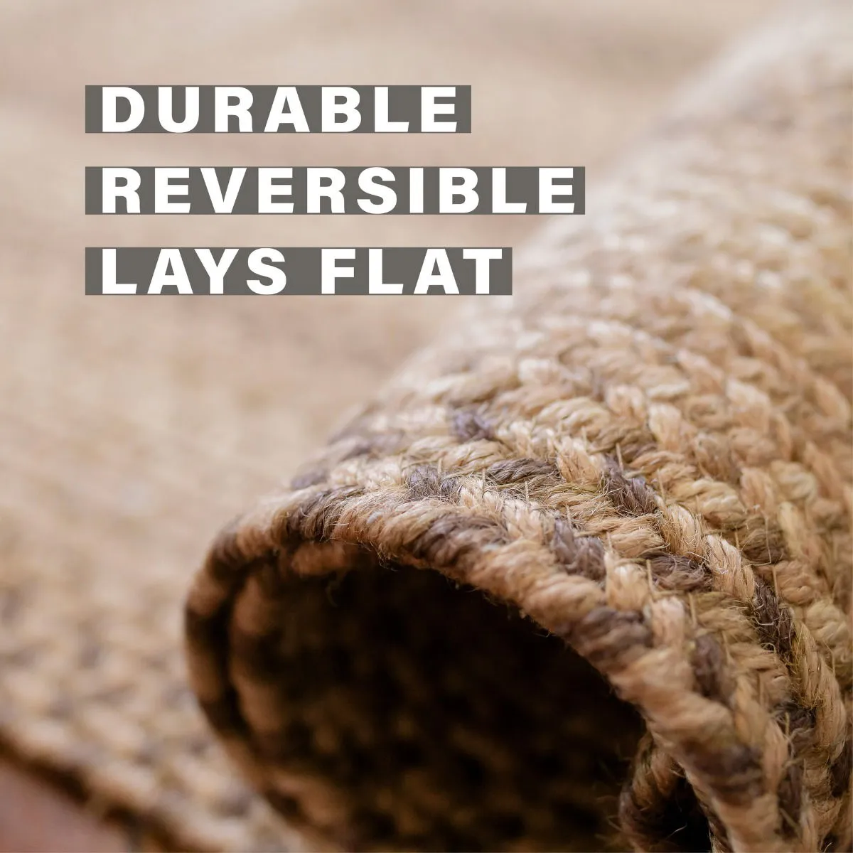 Cookie Dough Brown Jute Braided Rug