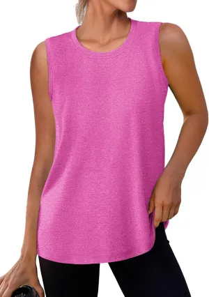 COOrun Women's Sleeveless Athletic Shirts Lightweight Sports Shirt Quick Dry Yoga Tank Tops Muscle Tank