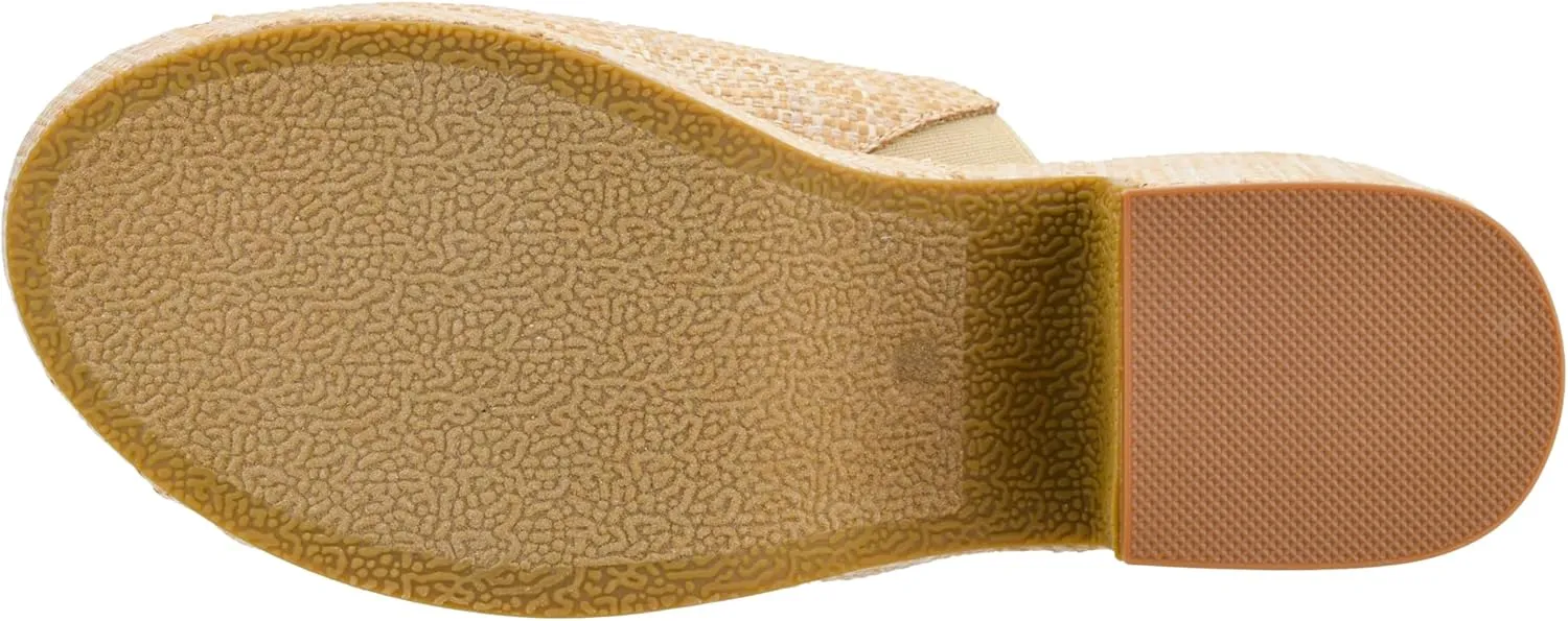 Corkys Footwear Totally Buggin Heeled Sandal - With A 3.25-Inch heel And 1-Inch platform, Chunky Heel, Slip-on Comfort, EVA Insole, and a Stylish Raffia Outsole