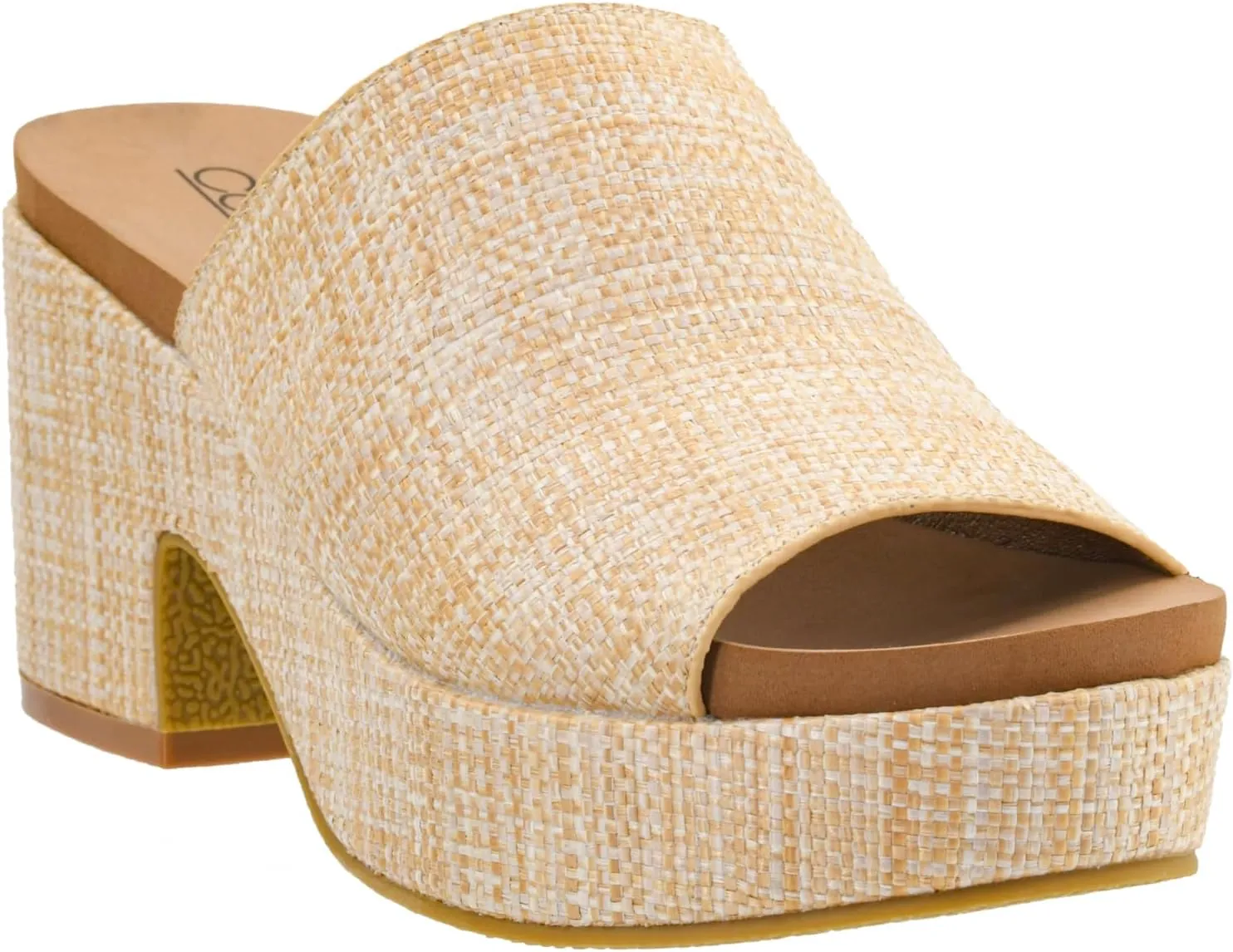 Corkys Footwear Totally Buggin Heeled Sandal - With A 3.25-Inch heel And 1-Inch platform, Chunky Heel, Slip-on Comfort, EVA Insole, and a Stylish Raffia Outsole