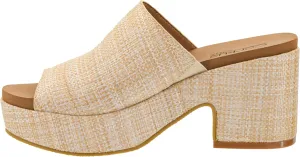 Corkys Footwear Totally Buggin Heeled Sandal - With A 3.25-Inch heel And 1-Inch platform, Chunky Heel, Slip-on Comfort, EVA Insole, and a Stylish Raffia Outsole