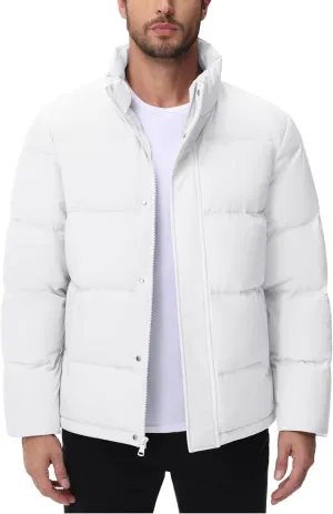 Cotrasen Men’s Down Jacket Zip Up Warm Puffer Jacket Winter Coats Water Resistant Windproof Insulated Jacket
