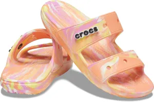 Crocs Unisex Classic Tie Dye Two-Strap Sandals Slide