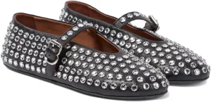 Crystal Rhinestone Ballet Flats for Women Diamond Mesh Round Toe Flat Slip On Low Heeled Flat Shoes Casual Dress Shoes