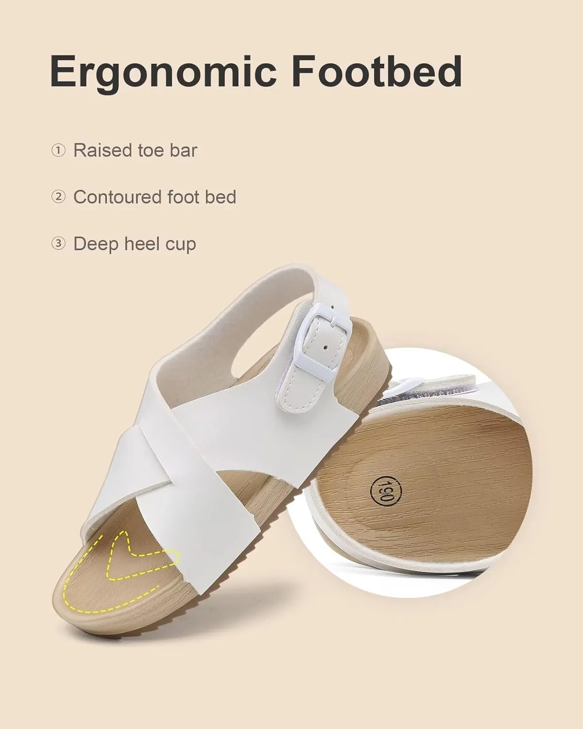 Cubufly Kids Sandals Cross Strappy Open Toe Plat Girl Boy Summer Shoes for Indoor and Outdoor Use Toddler/Little Kid/Big Kid