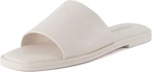 CUSHIONAIRE Women's Tudor slide sandal  Memory Foam, Wide Widths Available