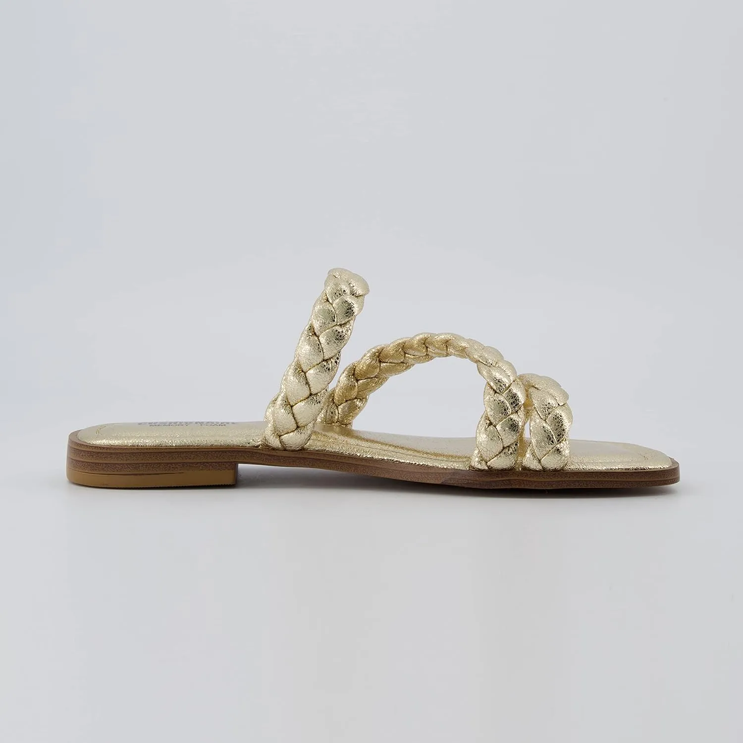 CUSHIONAIRE Women's Venice braided slide sandal  Memory Foam, Wide Widths Available