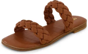 CUSHIONAIRE Women's Vicki braided slide sandal  Memory Foam, Wide Widths Available