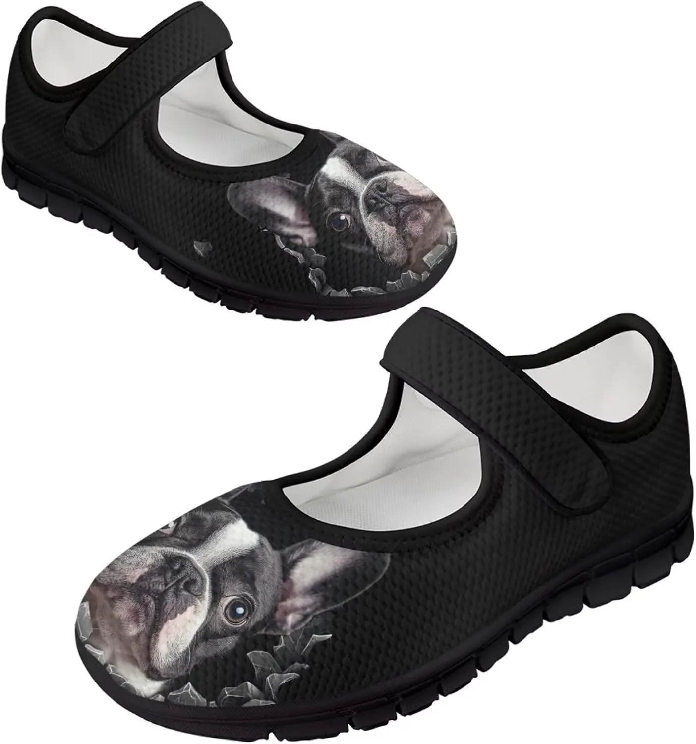 Cute Dog Women's Classic Mary Jane Shoes Slip On Ballet Dress Flats Comfortable Non Slip Slippers