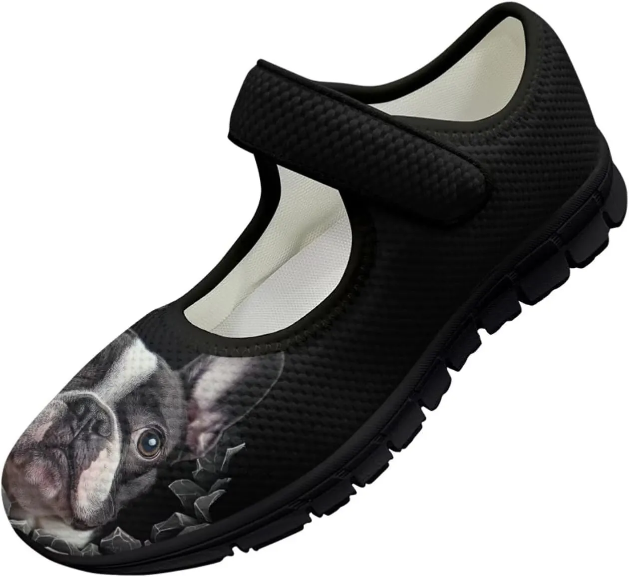 Cute Dog Women's Classic Mary Jane Shoes Slip On Ballet Dress Flats Comfortable Non Slip Slippers