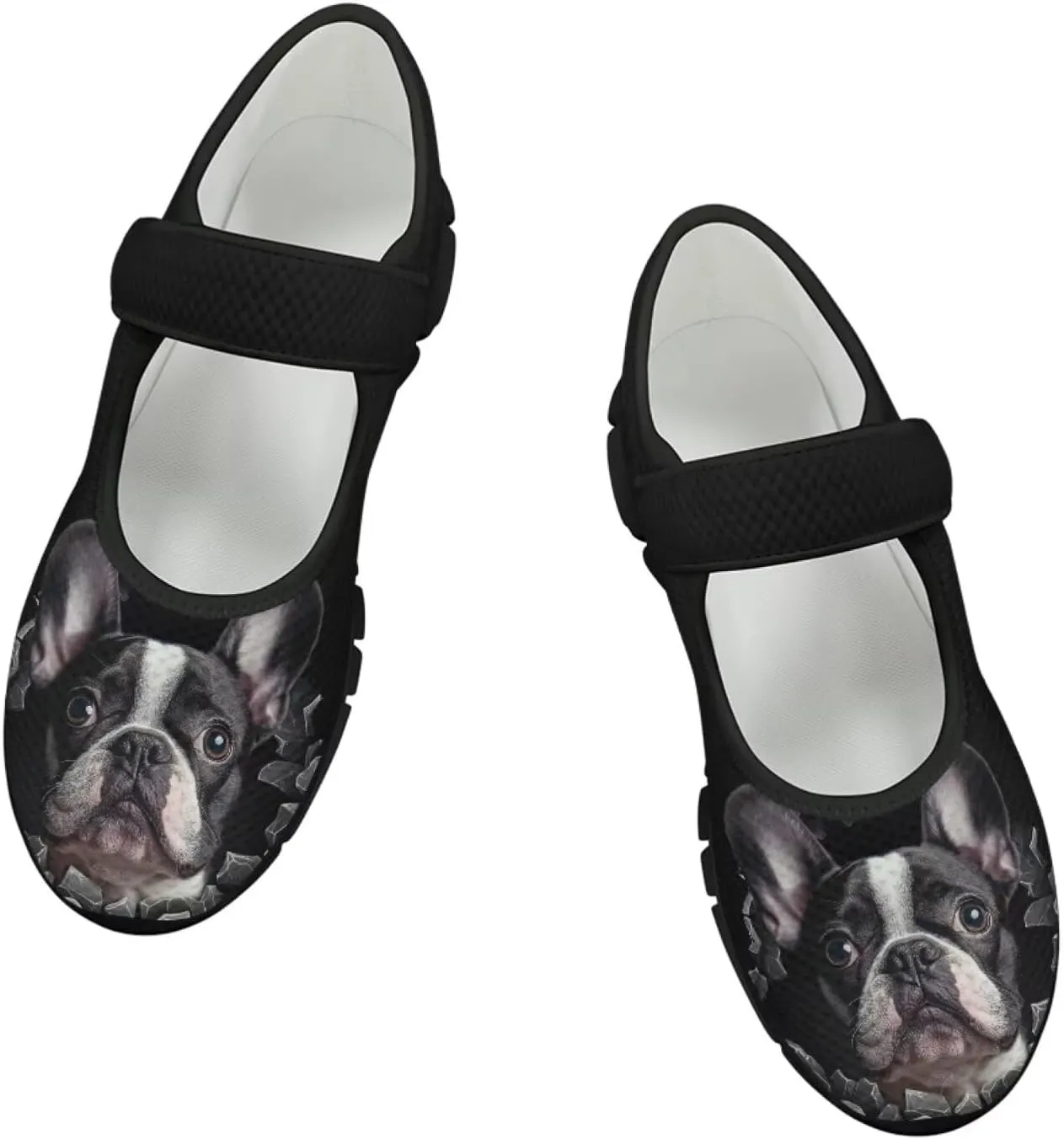 Cute Dog Women's Classic Mary Jane Shoes Slip On Ballet Dress Flats Comfortable Non Slip Slippers
