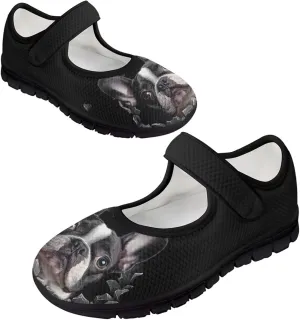 Cute Dog Women's Classic Mary Jane Shoes Slip On Ballet Dress Flats Comfortable Non Slip Slippers