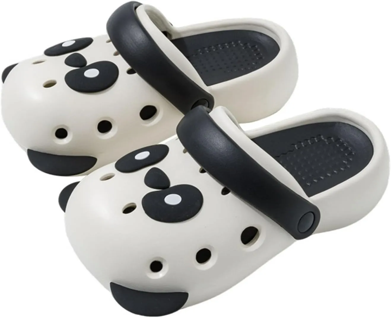 Cute Panda Parent-Child Thick Sole Slippers Women Clogs with Hole EVA Y2K Platform Height Increase Outdoor Travel Beach Sandals