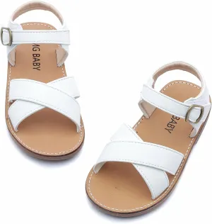 DADAWEN Girl's Summer Water Sandals Strappy Comfort Soft Flat Sandal (Toddler/Little Kid)