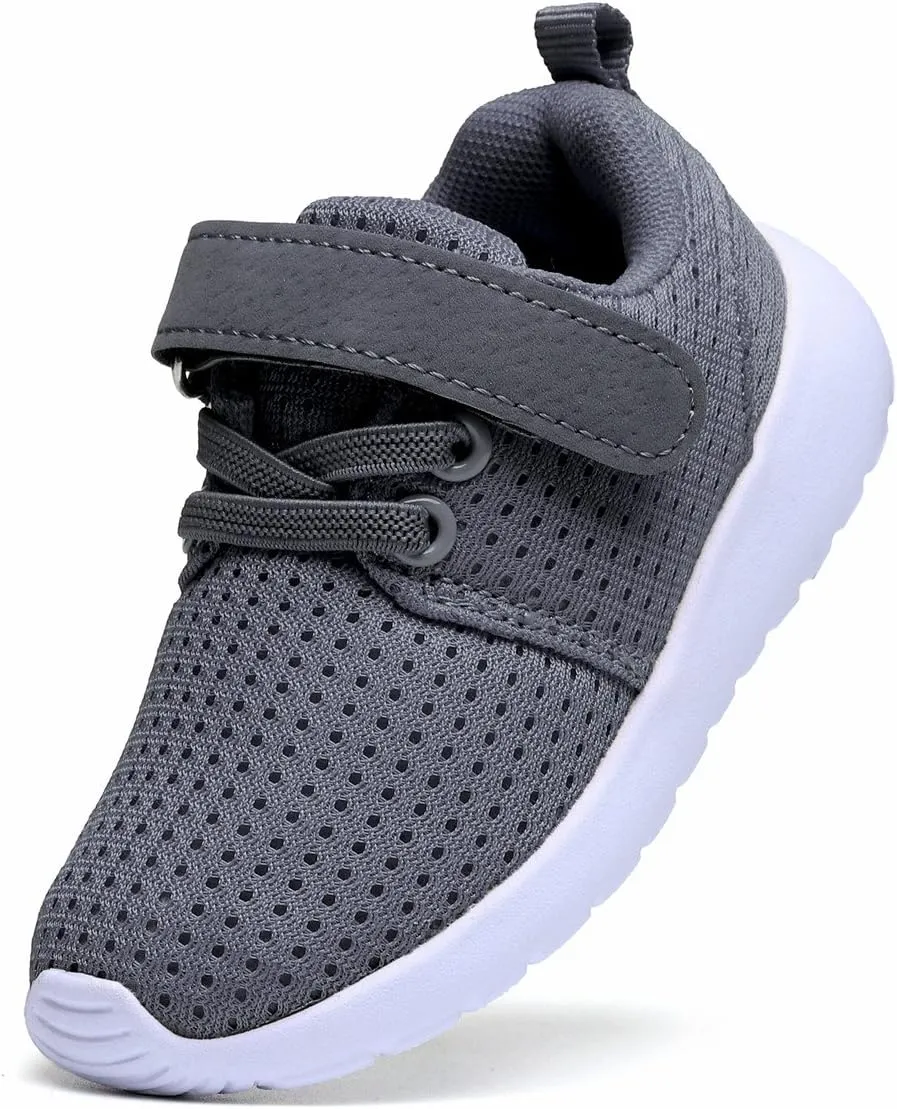 DADAWEN Toddler/Little Kid Boys Girls Lightweight Breathable Sneakers Strap Athletic Tennis Shoes for Running Walking