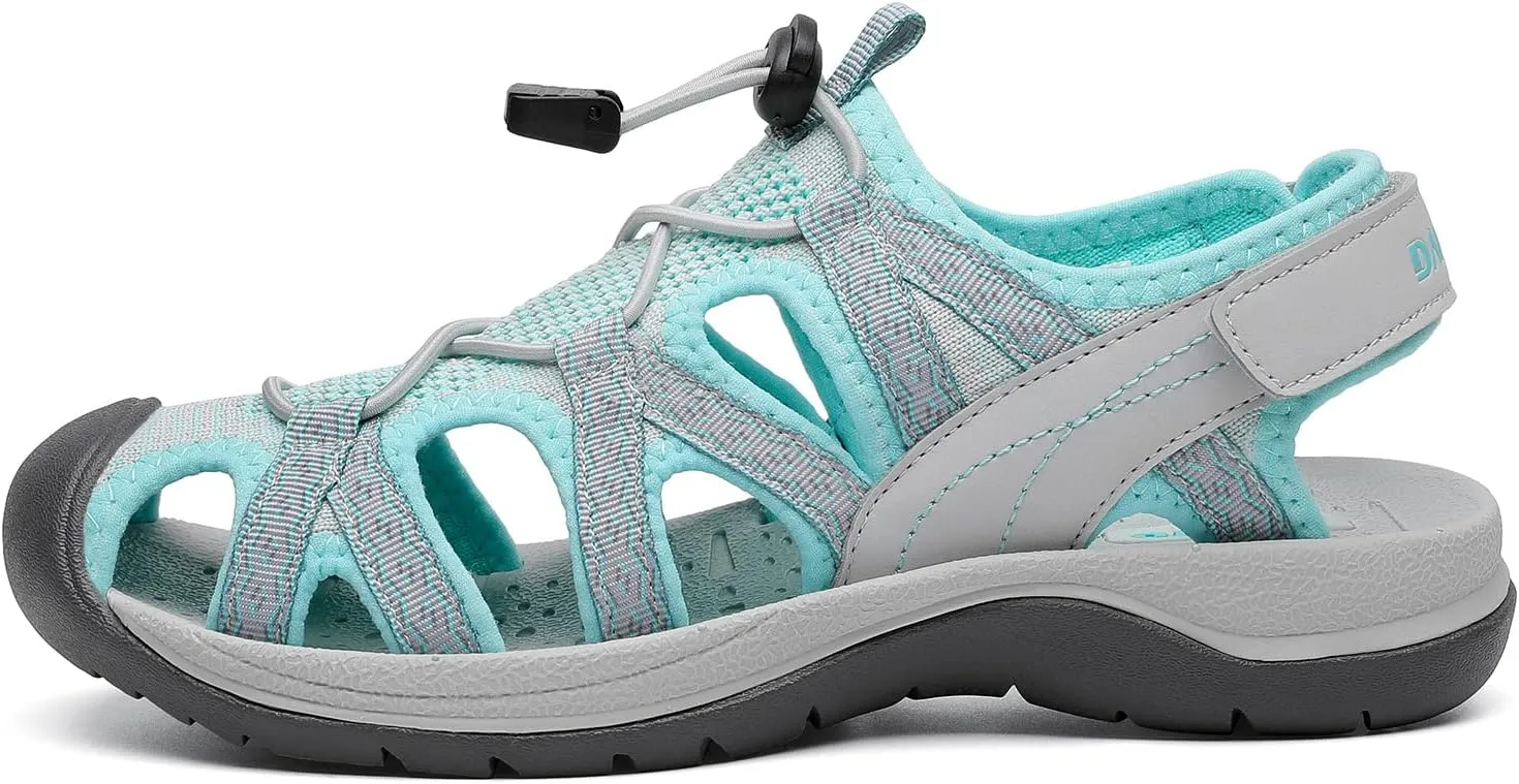 Dannto Women's Sport Sandals Close Toe Mesh Hiking Outdoor Athletic Casual Walking Sandals Water Shoes