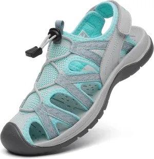 Dannto Women's Sport Sandals Close Toe Mesh Hiking Outdoor Athletic Casual Walking Sandals Water Shoes