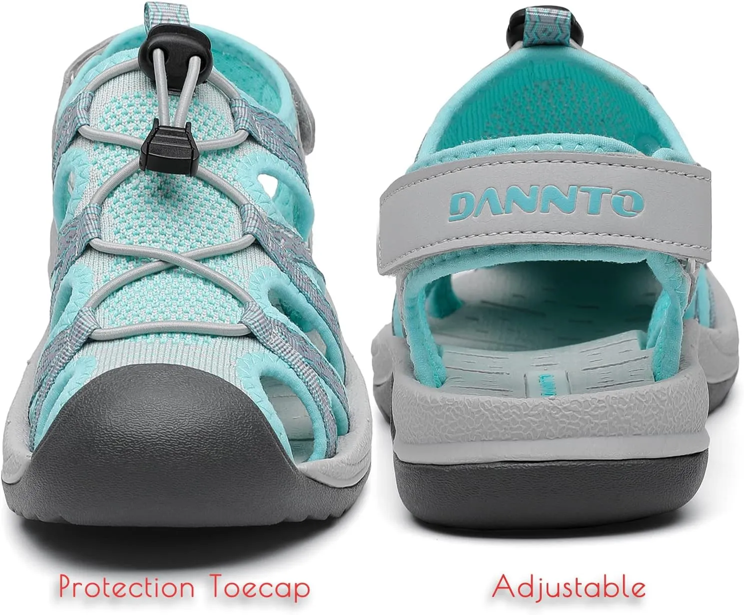 Dannto Women's Sport Sandals Close Toe Mesh Hiking Outdoor Athletic Casual Walking Sandals Water Shoes