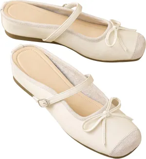 Dear Time Women's Comfortable Ballet Flats Slip-on Flats Office Work Shoes Low Wedge Arch Support Casual Shoes