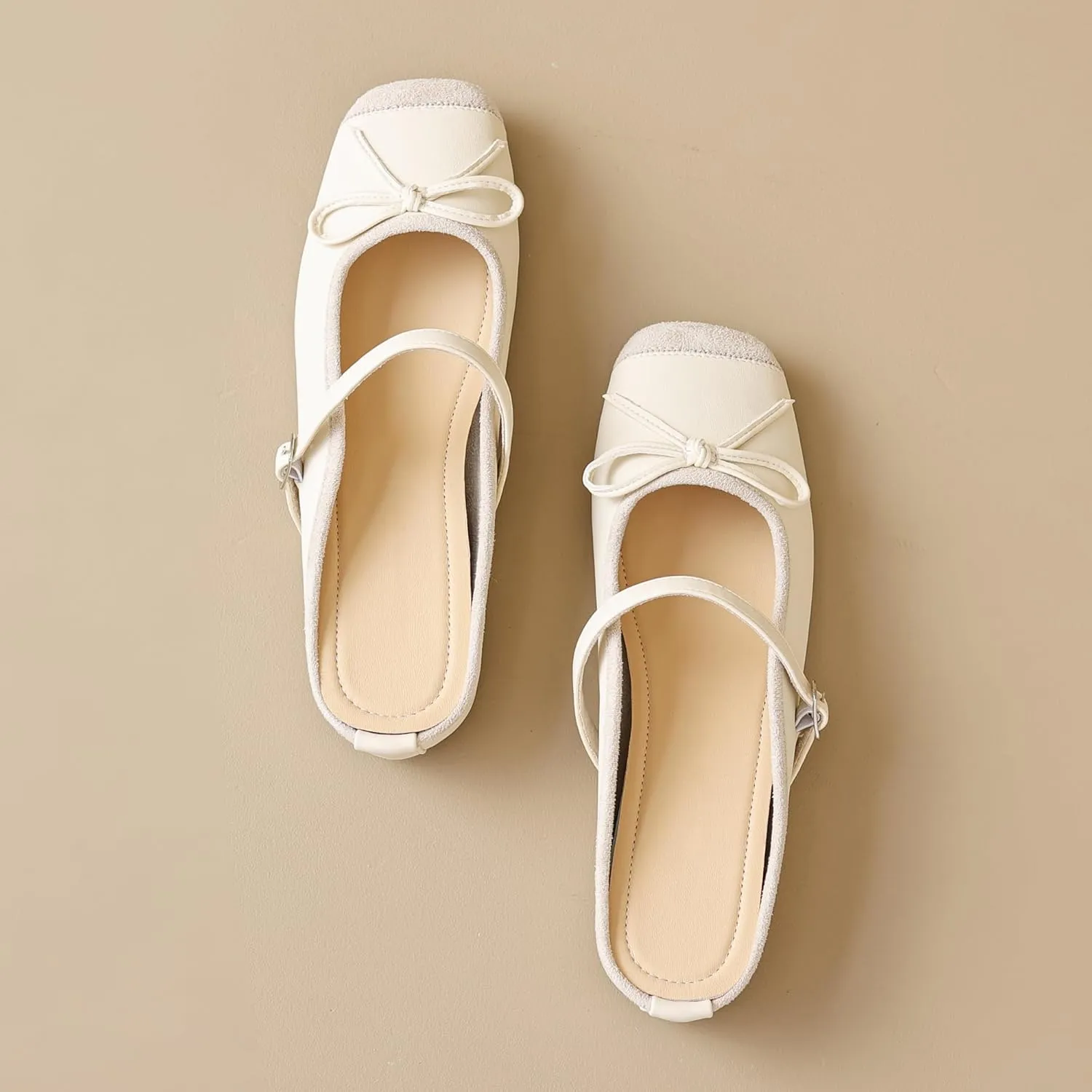 Dear Time Women's Comfortable Ballet Flats Slip-on Flats Office Work Shoes Low Wedge Arch Support Casual Shoes