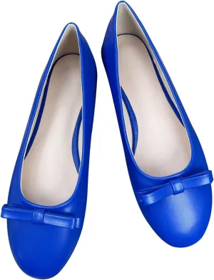 Dear Time Women's Flats Round Toe Bow Knot Flats Retro Ballet Flats Slip-On Shoes Casual