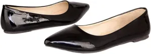Dear Time Women's Pointy Toe Slip On Candy Color Comfortable Ballets Flats,PU Leather Brief Casual Wedding Flats for Party/Cosplay