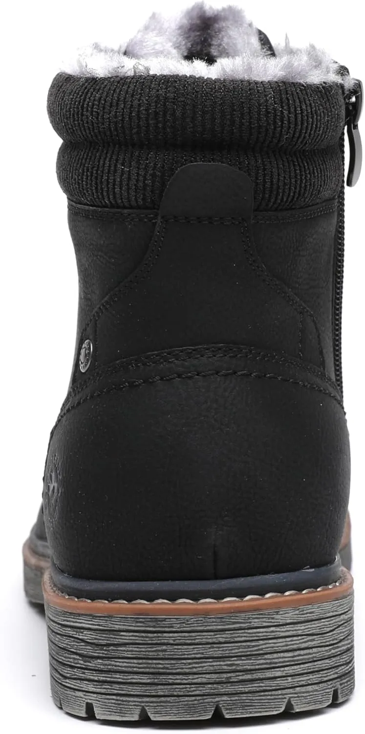 DECARSDZ Men's Fashion Lace-up Casual Chukka Boots for Men Zipper Boot