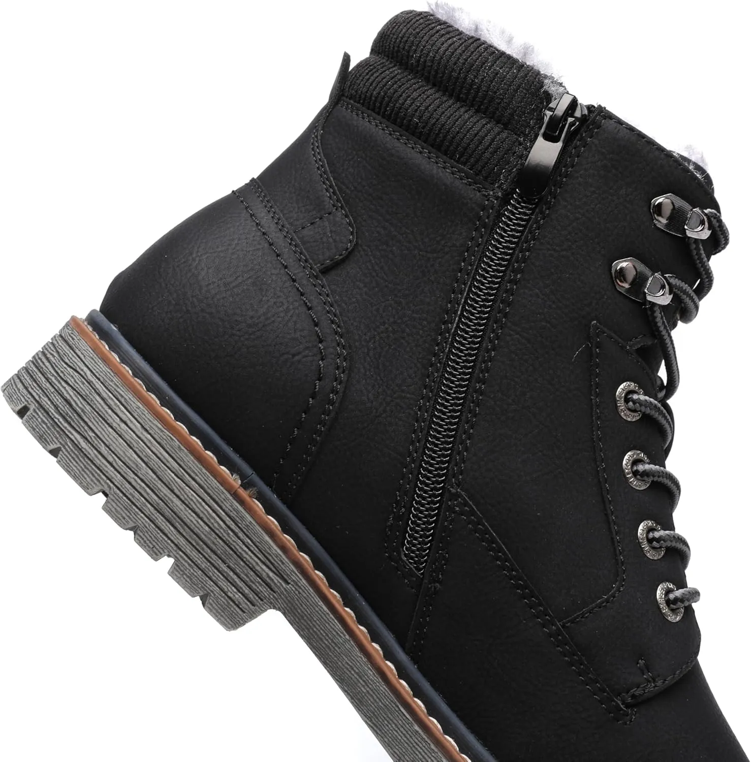 DECARSDZ Men's Fashion Lace-up Casual Chukka Boots for Men Zipper Boot