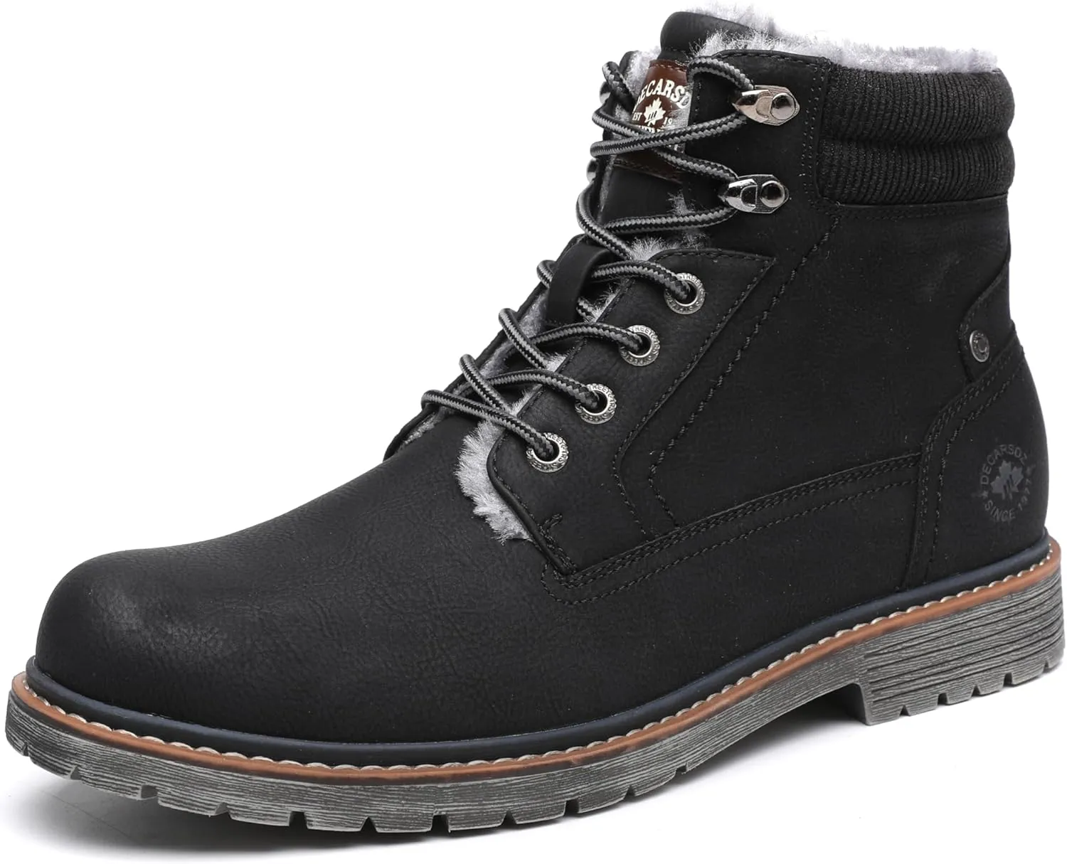 DECARSDZ Men's Fashion Lace-up Casual Chukka Boots for Men Zipper Boot