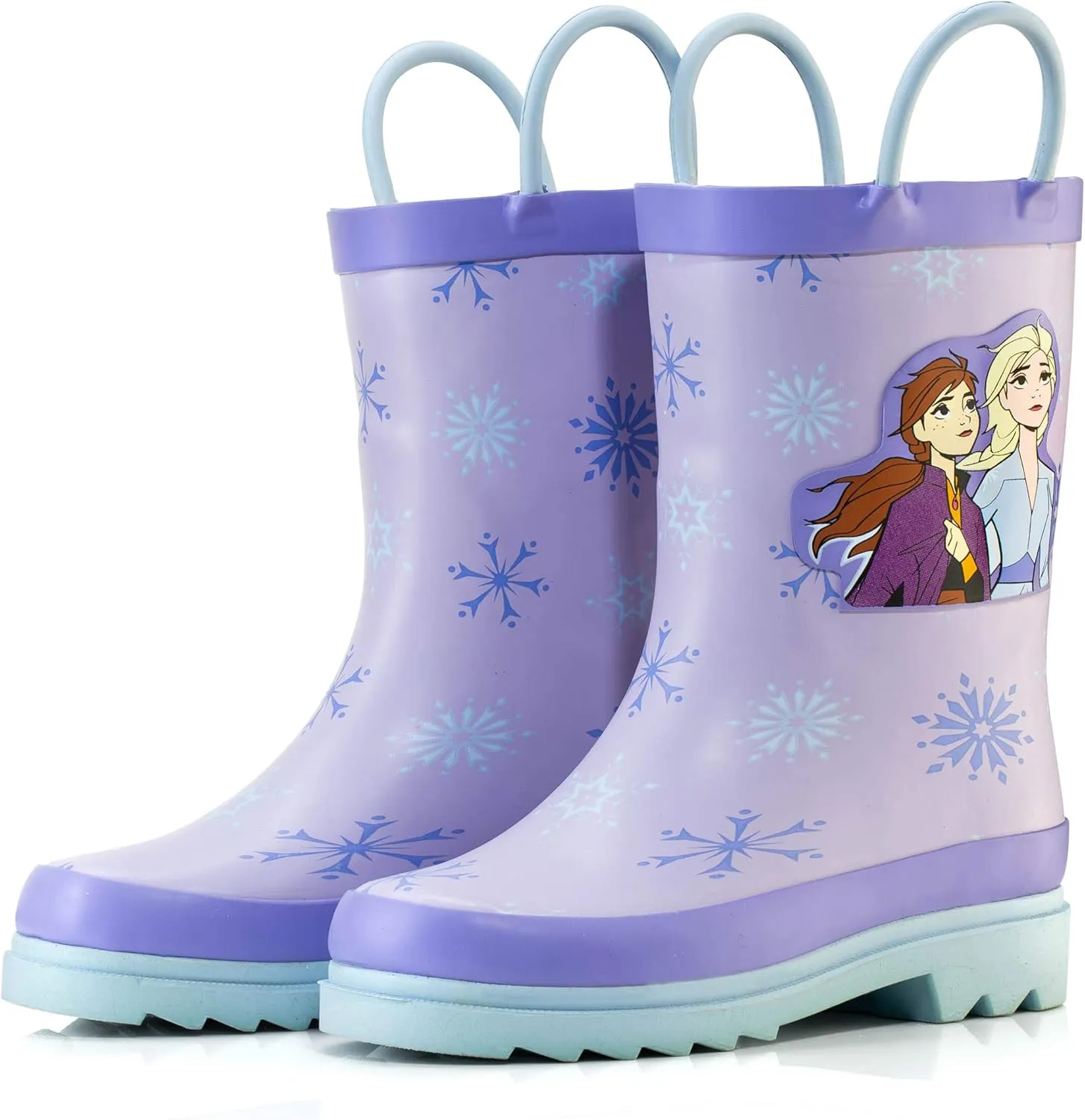 Disney Frozen Girls' Rain Boots – Waterproof Rubber Boots with Anna & Elsa Print (Toddler/Little Kids)