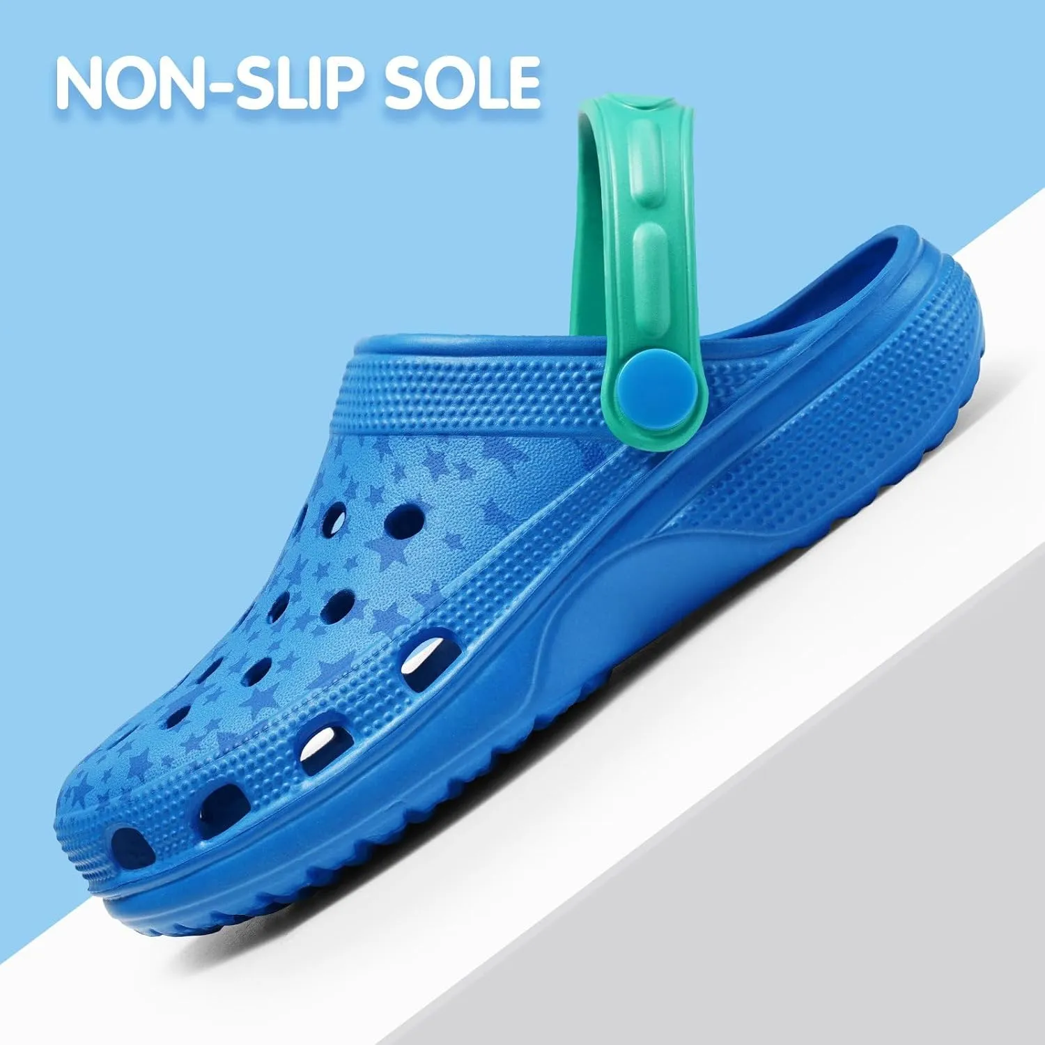 Dodow Kids Girls Clogs Garden Sandals Boys Classic Closed Toe Shoes Slides Toddler Slip on Water Shower Beach Pool Slippers