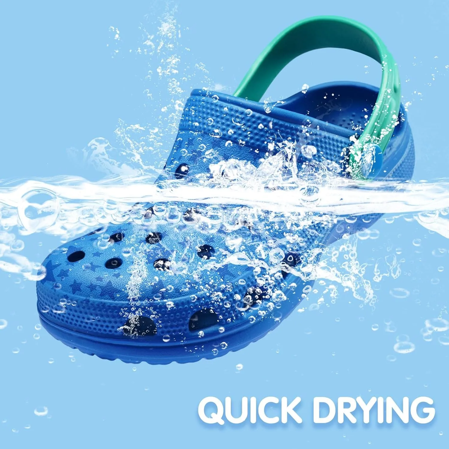 Dodow Kids Girls Clogs Garden Sandals Boys Classic Closed Toe Shoes Slides Toddler Slip on Water Shower Beach Pool Slippers