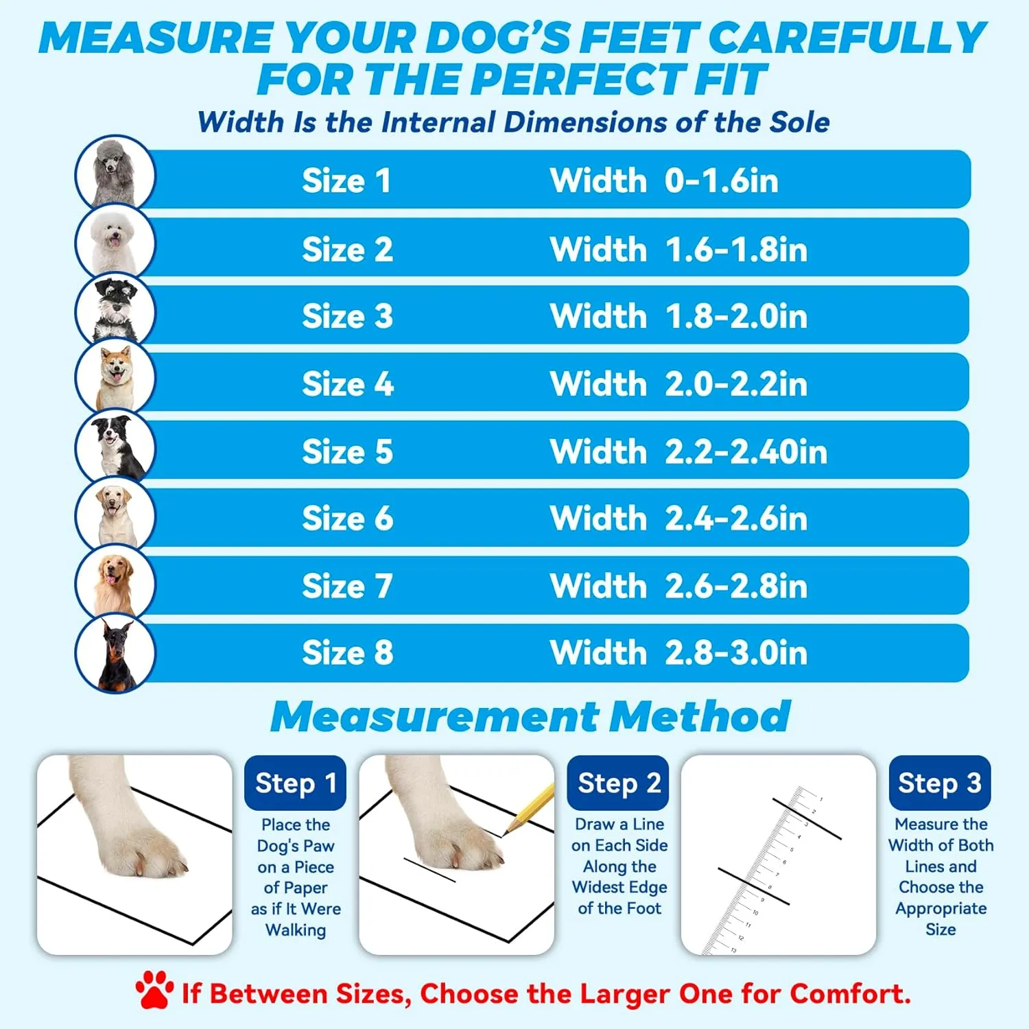 Dog Shoes Large Size Dogs, 4PCS Waterproof Dog Booties-Dog Boots & Paw Protectors, Medium Shoes for Dogs with Reflective Strip, Anti-Slip Sole for Rain, Snow and Summer Hiking. (Silver, 1)
