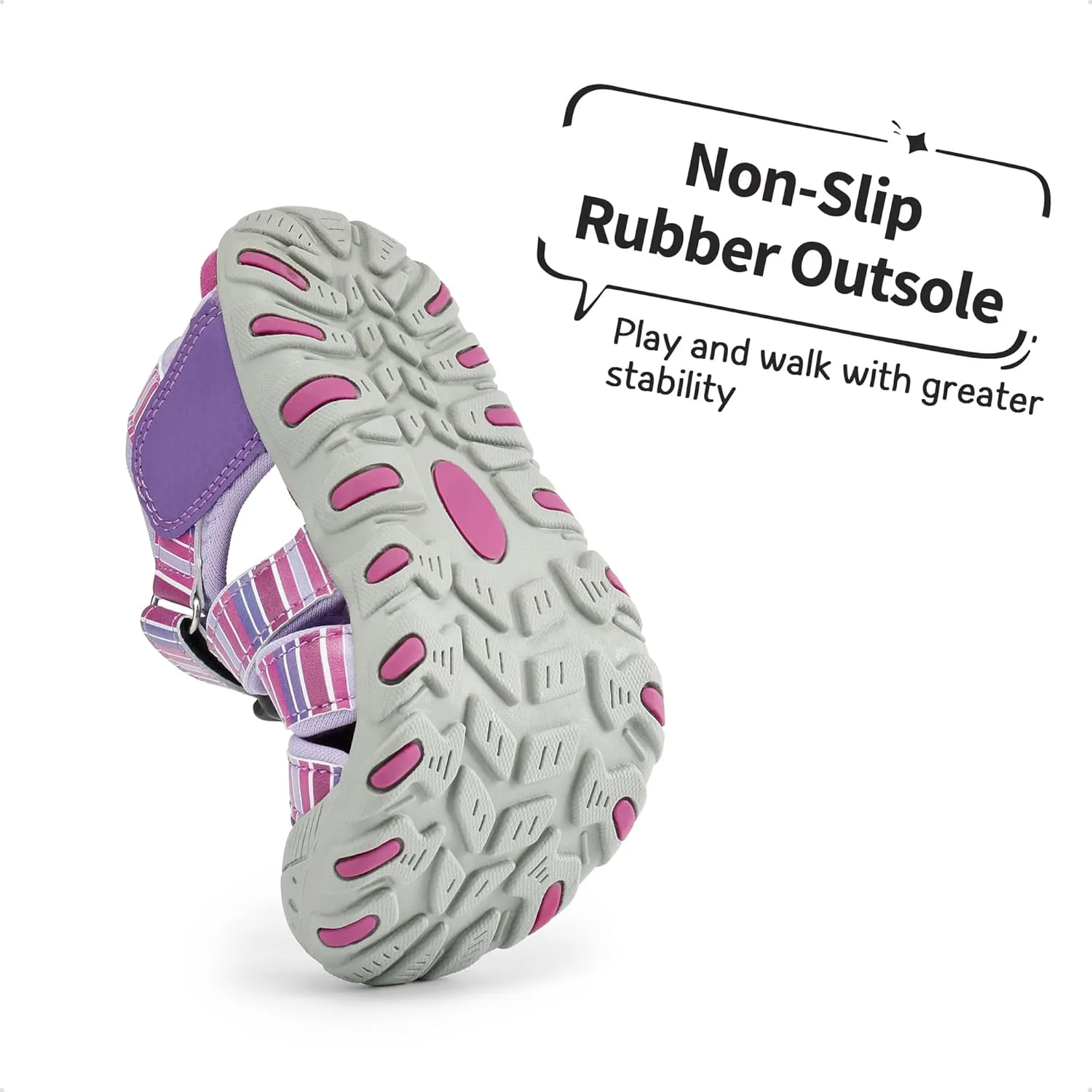 DREAM PAIRS Boys Girls Closed-Toe Outdoor Summer Sport Sandals for Little/Big Kid