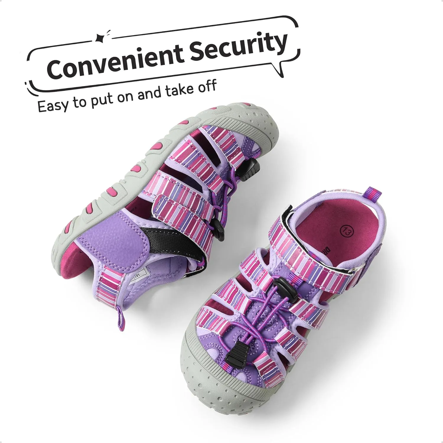 DREAM PAIRS Boys Girls Closed-Toe Outdoor Summer Sport Sandals for Little/Big Kid